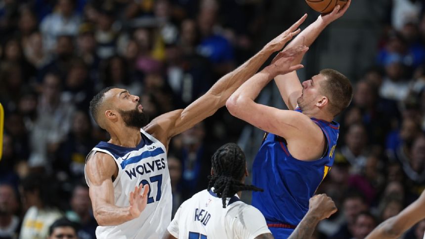 Timberwolves center Rudy Gobert misses Game 2 in Denver after flying home for birth of his son