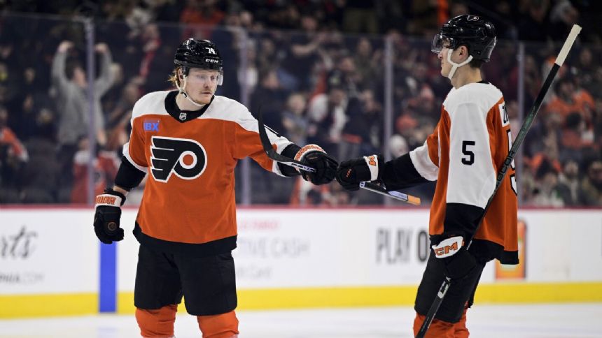 Tippett's highlight-reel goal helps lift Flyers past Stars 5-1 for fifth straight victory