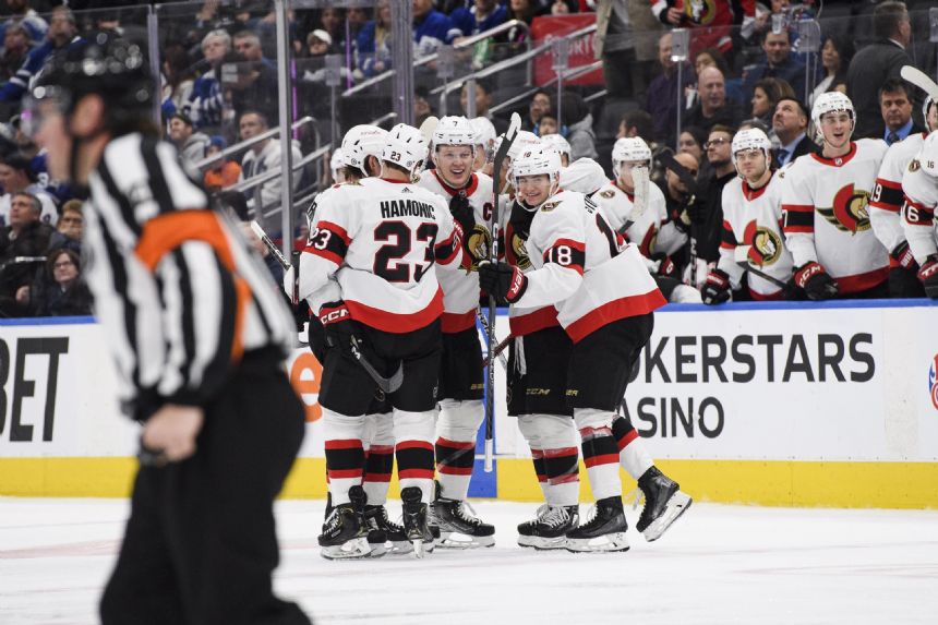 Tkachuk, Forsberg lift Senators past Maple Leafs 6-2