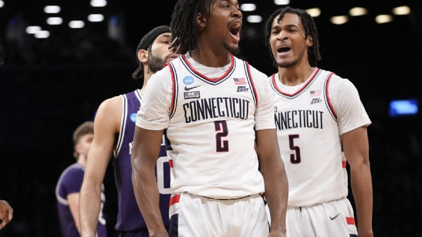 Top seed UConn steamrolls into Sweet 16 with 75-58 win over Northwestern in East Region