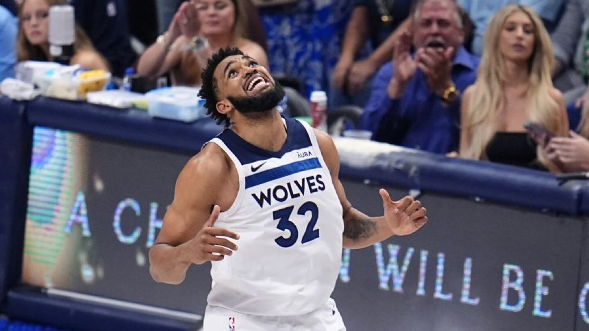 Towns, Edwards lift Wolves over Mavs 105-100 to avoid sweep in West finals