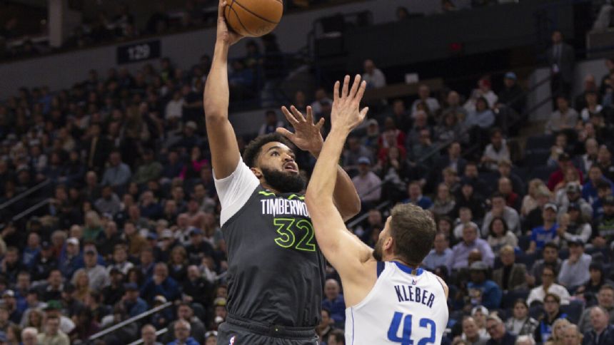 Towns leads Timberwolves in 121-87 win over Mavs team missing Doncic and Irving