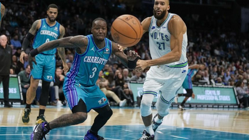 Towns scores 28, Gobert has season-high 26 and Timberwolves beat Hornets 123-117