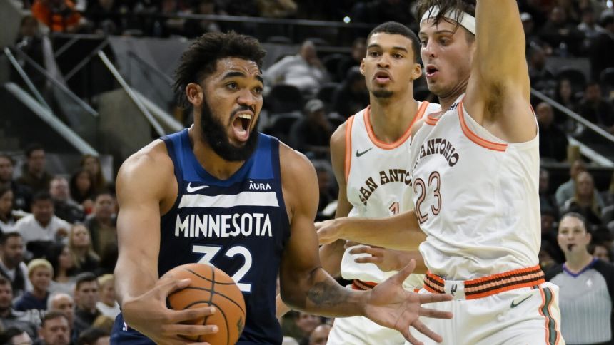 Towns, Timberwolves hold off Wembanyama, Spurs 117-110 in tournament opener for fifth straight win