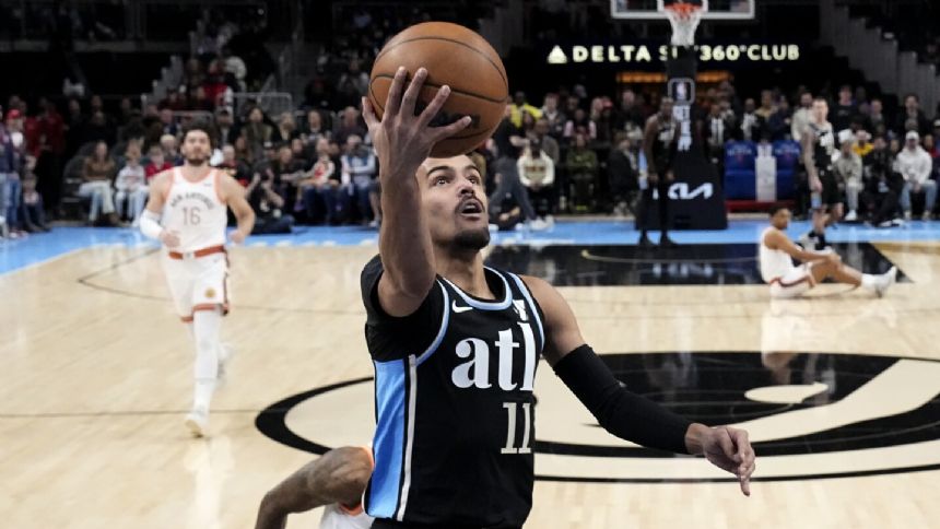Trae Young starts strong, scores 36 points as Hawks beat Wembanyama-led Spurs, 109-99