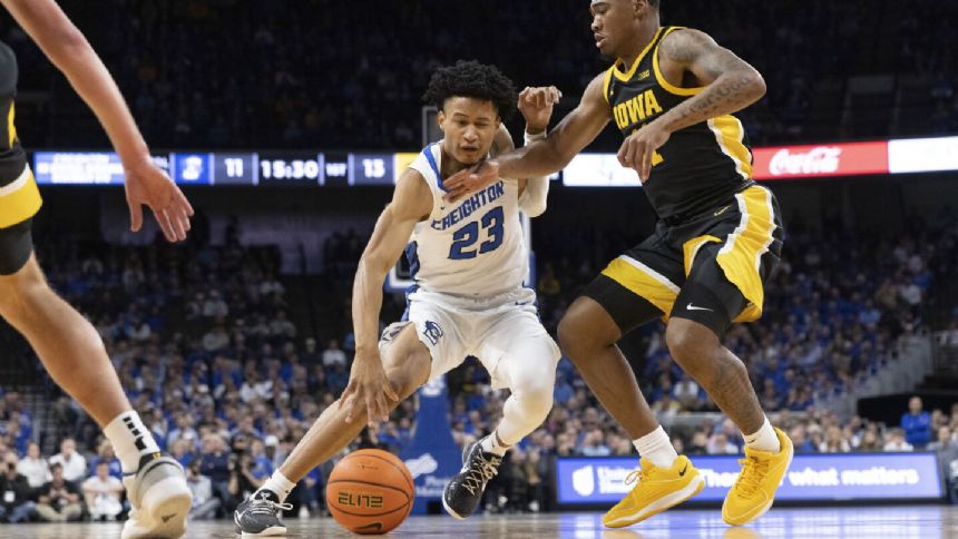 Trey Alexander scores 23 and narrowly misses triple-double in No. 8 Creighton's 92-84 win over Iowa