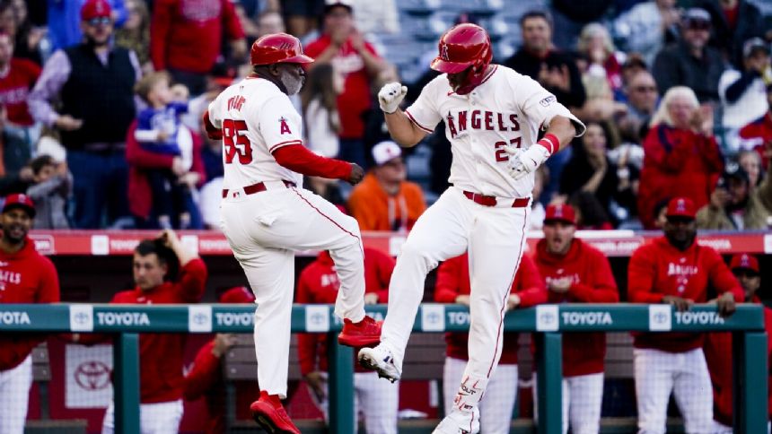 Trout hits first leadoff homer since 2012, Angels beat Orioles 7-4 to snap 5-game skid