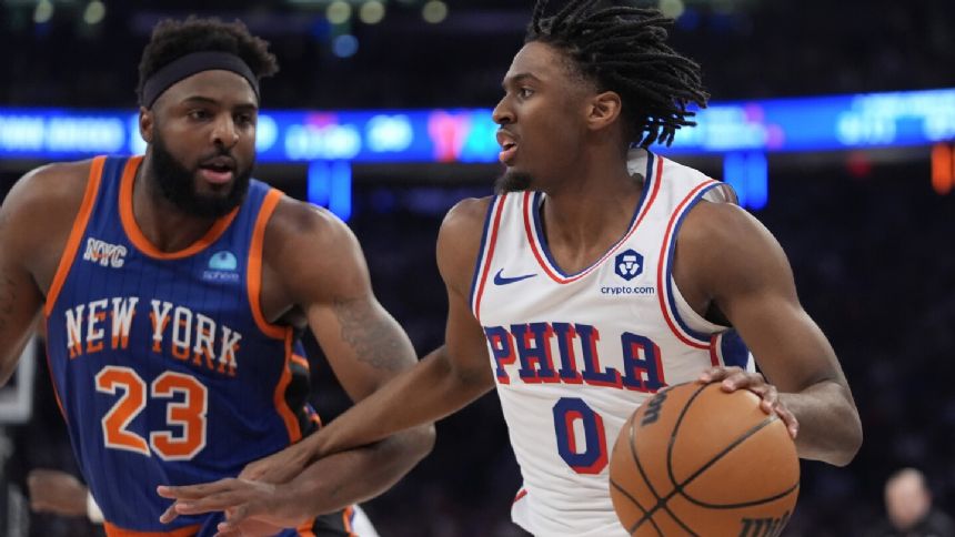 Tyrese Maxey saves Sixers from elimination with huge finish in OT win that cuts Knicks' lead to 3-2