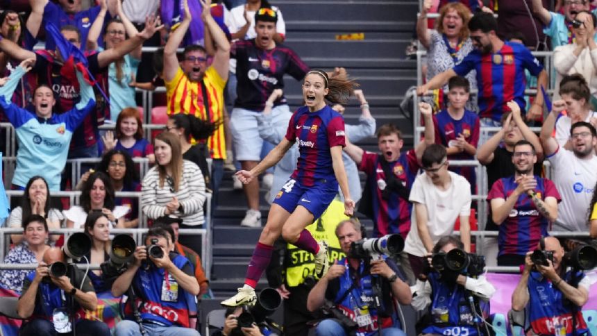 UEFA celebrates growth of women's soccer as Barcelona lifts another Women's Champions League trophy