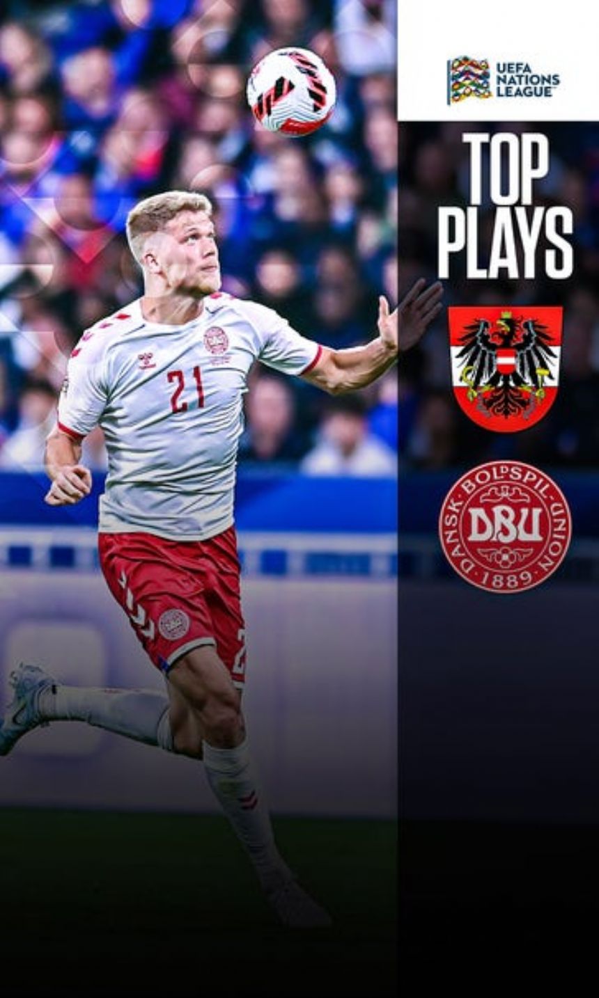 UEFA Nations League: Denmark-Austria, France-Croatia top plays