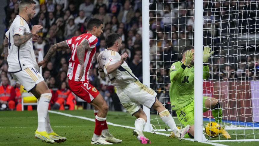 VAR controversy reverberates in Spain long after Real Madrid's late win over last-place Almeria