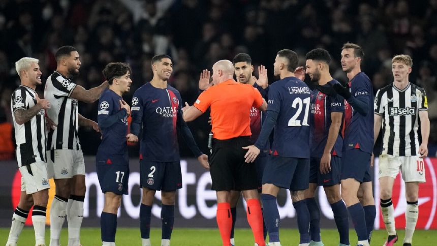 VAR official removed from Champions League game after Mbappe's late penalty for PSG vs. Newcastle