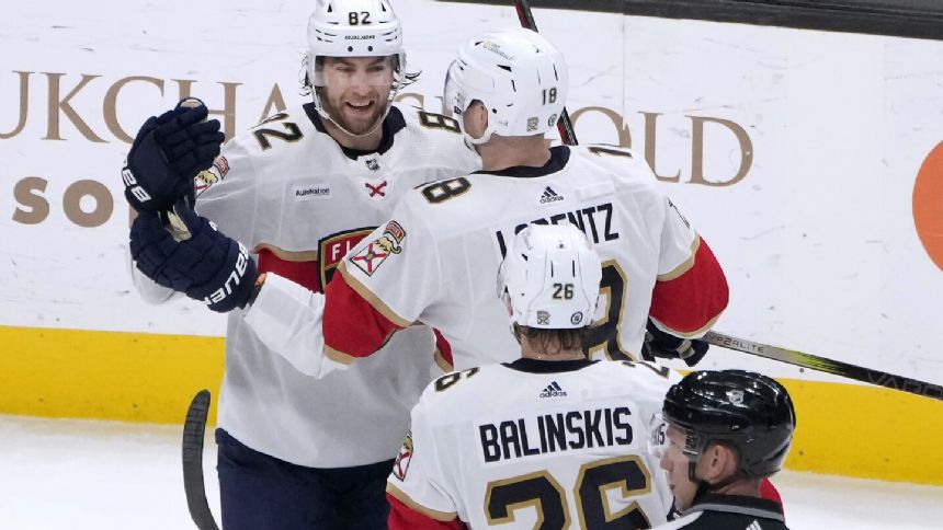 Verhaeghe, Stenlund score 3rd period goals as Panthers beat Sharks 5-3