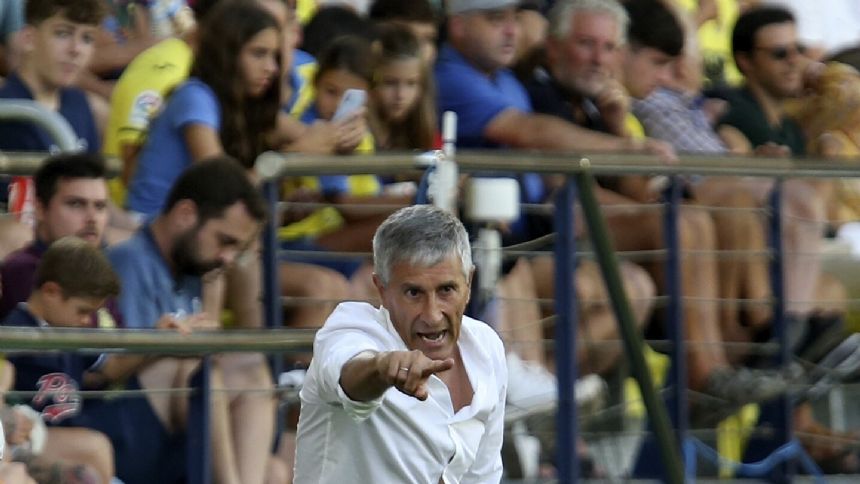 Villarreal fires coach Quique Setien after 3 losses in the team's first 4 Spanish league matches