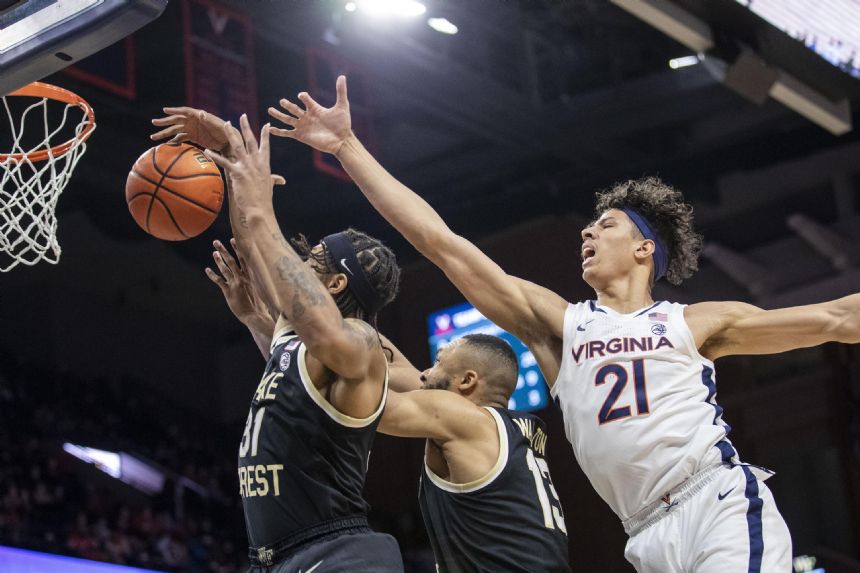 Wake Forest ends 9-game skid against Virginia, 63-55