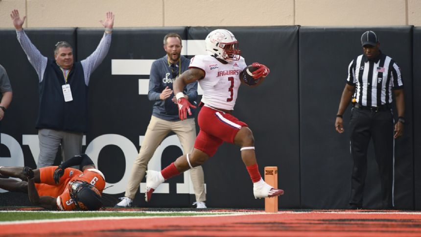 Webb rushes for 151 yards, 2 TDs as South Alabama stuns Oklahoma State 33-7