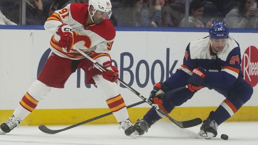 Weegar nets first career hat trick, Flames top Islanders 5-2