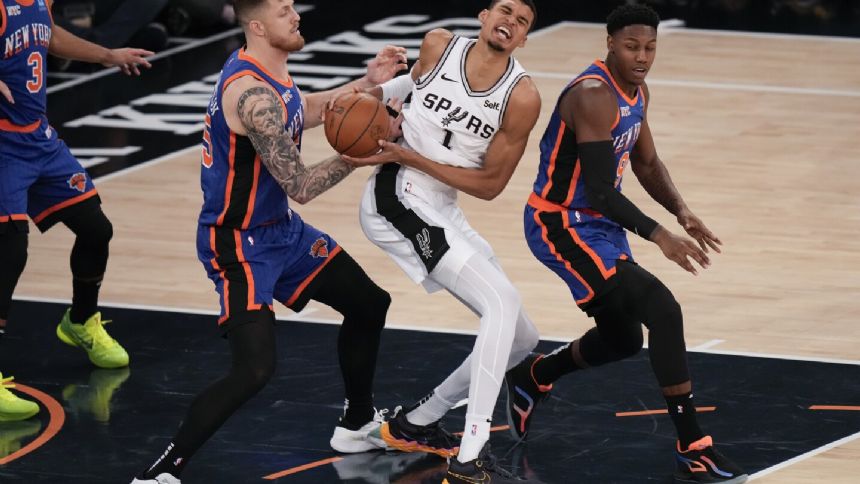 Wembanyama has a rough debut at Madison Square Garden as the Knicks rout the Spurs 126-105