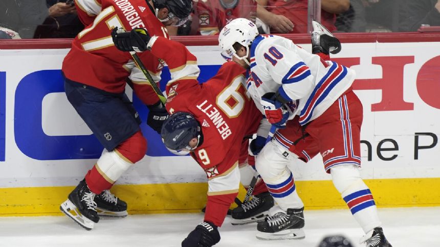 Wennberg scores in OT, Rangers top Panthers 5-4 to take lead in East finals