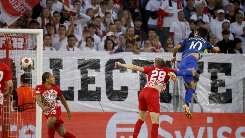 West Ham keeps up perfect Europa League record, newcomer Brighton picks up first point