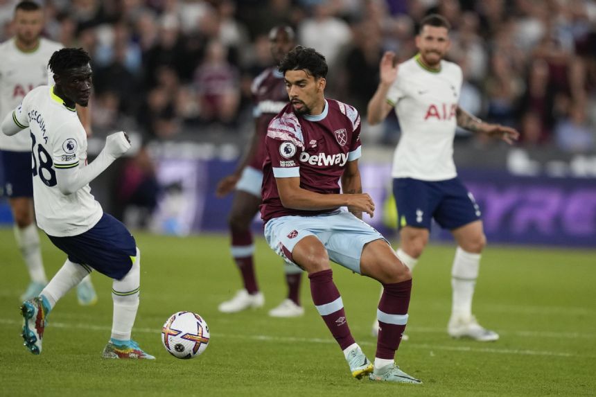 West Ham rallies for 1-1 draw against Tottenham in EPL