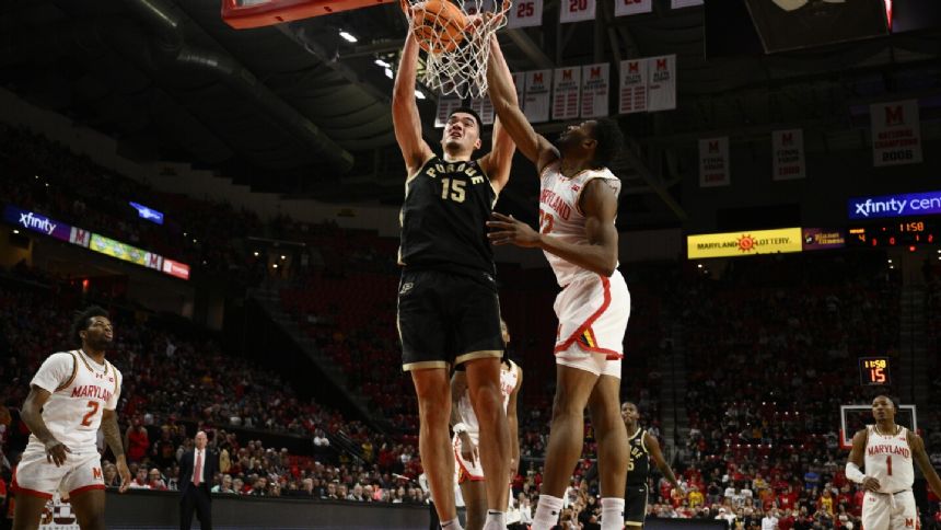 With Edey leading the way, No. 1 Purdue ends Maryland's 19-game home winning streak 67-53