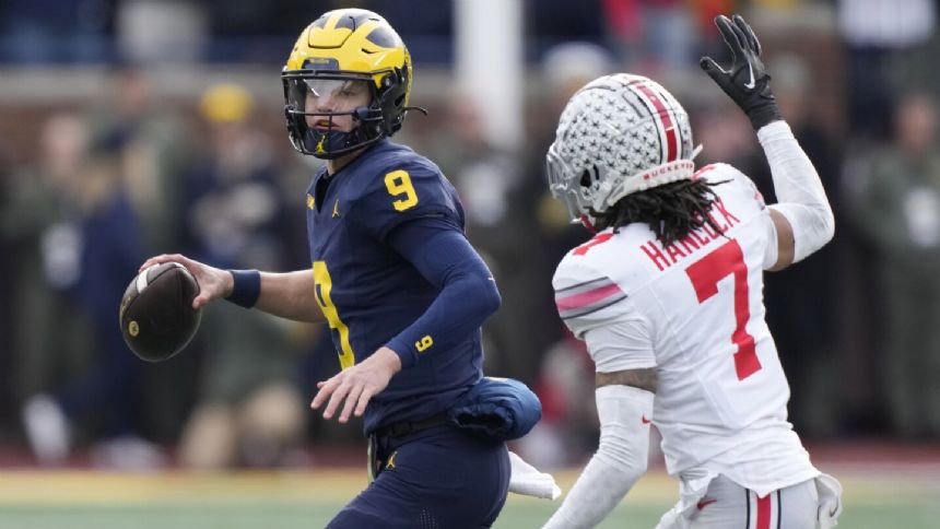 Without Harbaugh, McCarthy, No. 3 Michigan win their third straight against No. 2 Ohio State, 30-24