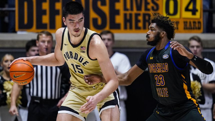 Zach Edey dominates inside as No. 3 Purdue rolls to 87-57 win over Morehead State