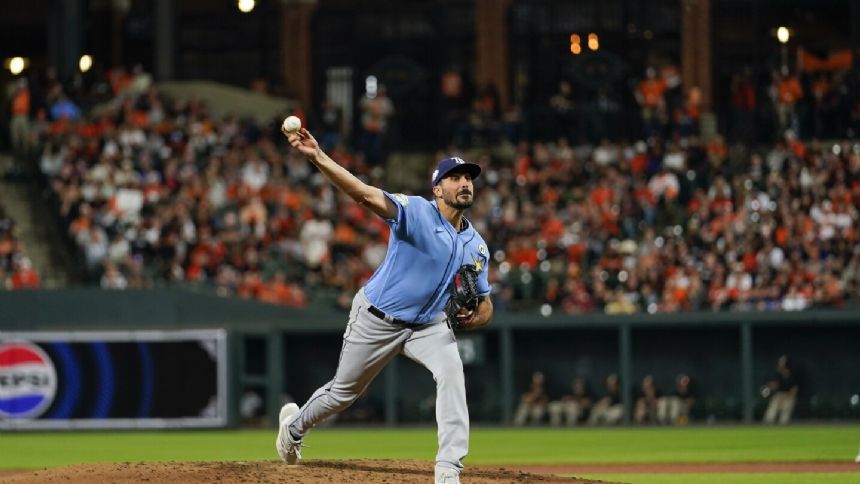 Zach Eflin and the Rays limit the Orioles to 2 hits, win 7-1 to pull even in AL East