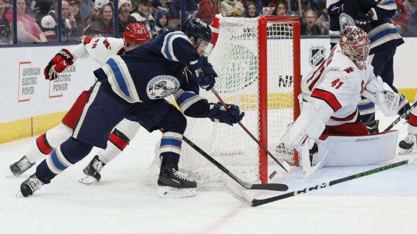 Zach Werenski scores twice as Blue Jackets beat playoff-bound Hurricanes 6-3 in season finale