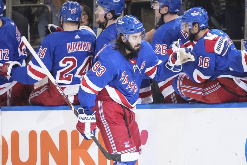 Zibanejad scores 2, Rangers beat Panthers 6-2