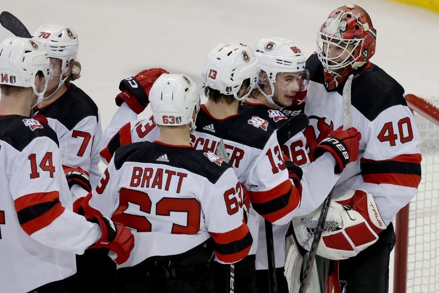 Devils blank Rangers in Game 7, face Canes in second round