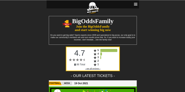 Big-Odds-Family.com Reviews