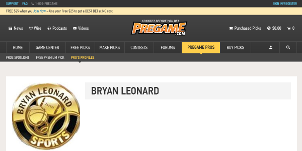 BryanLeonard.pregame.com Reviews