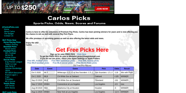 CarlosPicks.com Review
