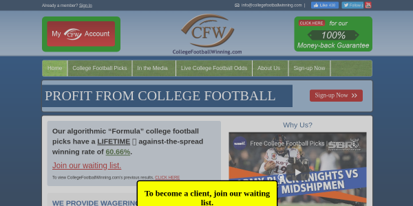 CollegeFootballWinning.com Reviews