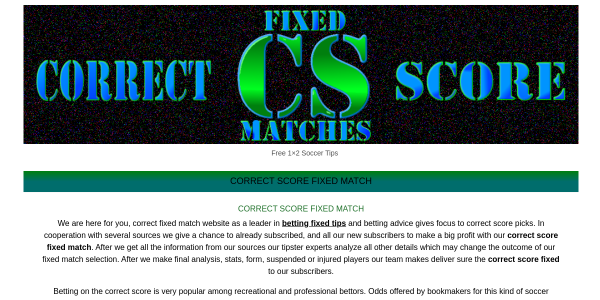 CorrectFixedMatch.com Reviews