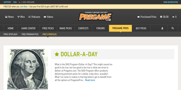 Dollar-A-Day.pregame.com Reviews