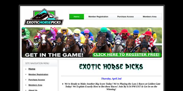 ExoticHorsePicks.com Reviews