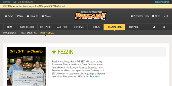 Fezzik.pregame.com Reviews