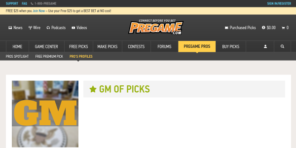 GM-Of-Picks.pregame.com Reviews