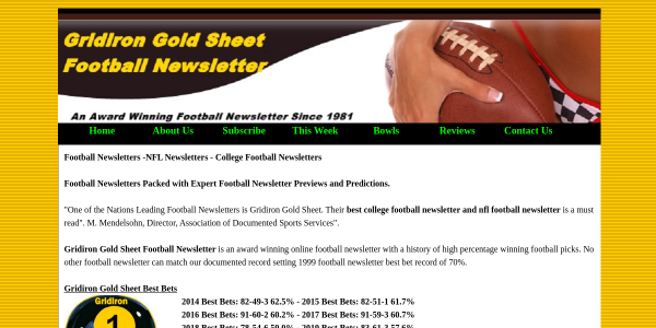 GridironGoldSheet.com Reviews