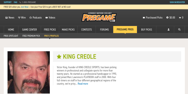 KingCreole.pregame.com Reviews