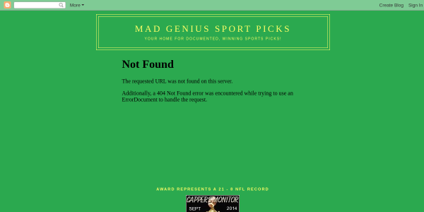 MadGeniusSportPicks.blogspot.com Reviews