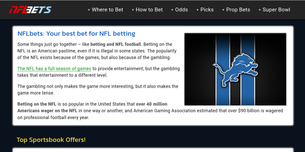 NFLBets.com Reviews