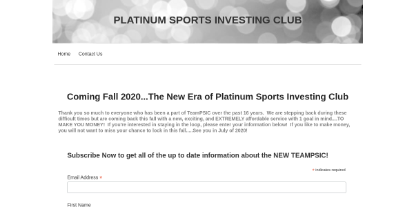 PlatinumSportsInvesting.com Reviews