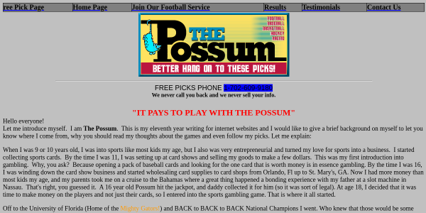 PossumPicks.com Reviews