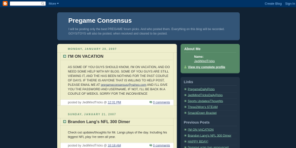 PregameConsensus.blogspot.com Reviews
