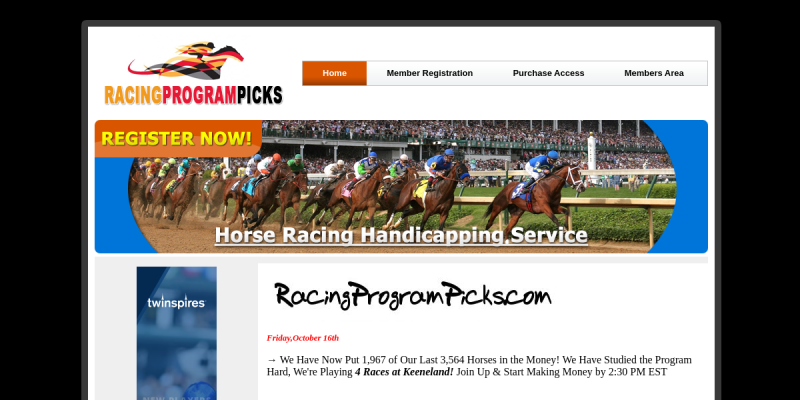 RacingProgramPicks.com Reviews