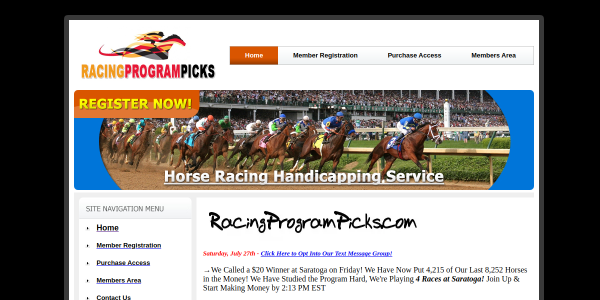 RacingProgramPicks.com Reviews